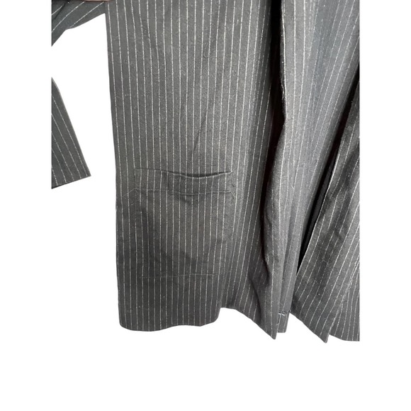 Zara Pinstripe Blazer Size Large (open front no belt) - Picture 6 of 8